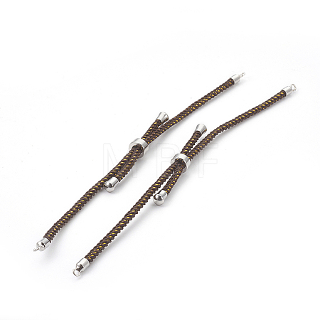 Adjustable Nylon Cord Slider Bracelet Making MAK-F026-A08-P-1