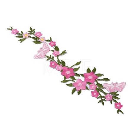 Polyester Embroidered Sew on/Iron on Collar Decoration DIY-WH0029-74C-1