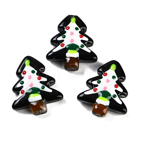 Christmas Theme Handmade Lampwork Beads LAMP-I027-07B-1