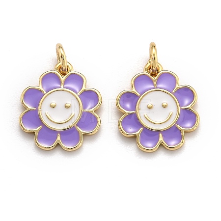 Brass Enamel Charms KK-O135-01D-1