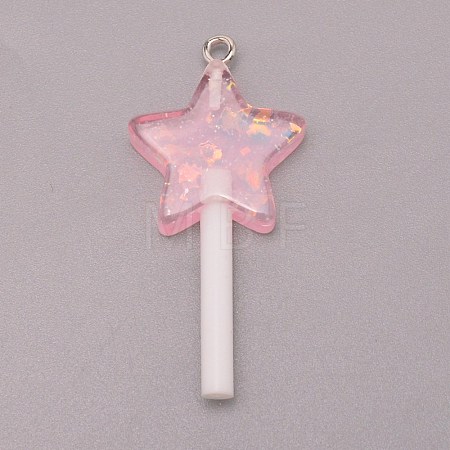 Resin Pendants RESI-WH0025-11C-1