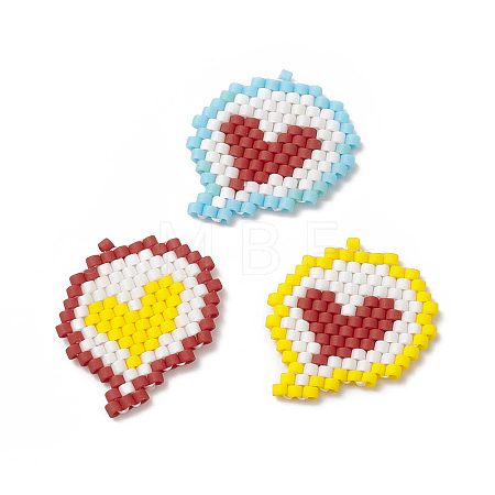 3Pcs 3 Color Handmade MIYUKI Japanese Seed Loom Pattern Seed Beads PALLOY-MZ00072-1