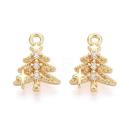 Brass Micro Pave Cubic Zirconia Charms LS-KK-N263-145A-G-1