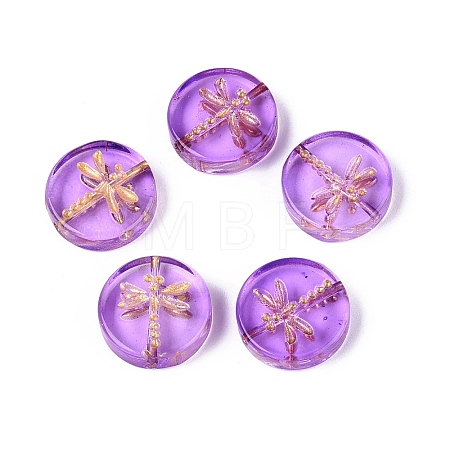 Baking Paint Transparent Glass Beads DGLA-N018-30D-1