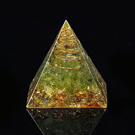 Orgonite Pyramid Resin Display Decorations X-G-PW0005-05E-1