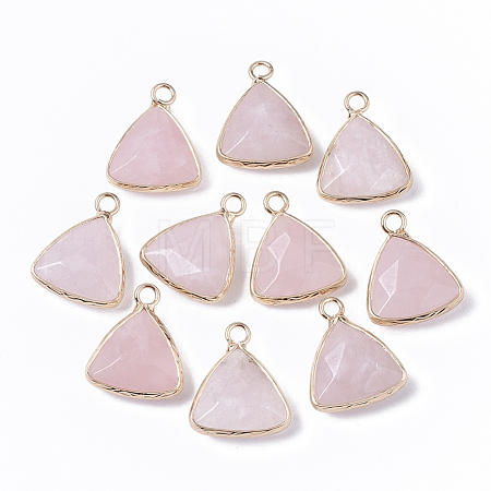 Natural Rose Quartz Pendants G-S359-029E-1
