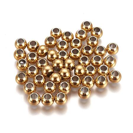 Ion Plating(IP) 304 Stainless Steel Spacer Beads STAS-L222-42C-G-1