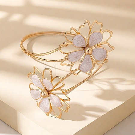 Flower Alloy Enamel Cuff Bangles FS-WGF2912-02-1