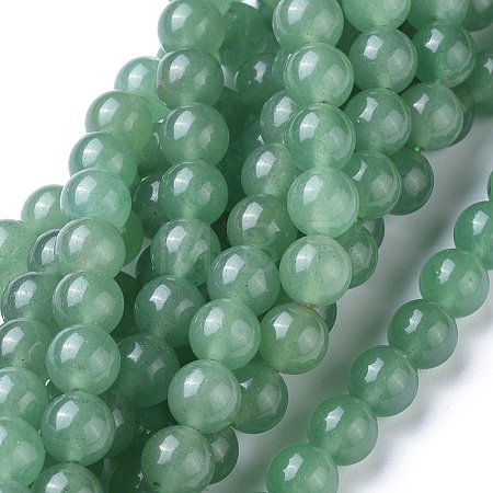 Natural Green Aventurine Beads Strands X-GSR024-1