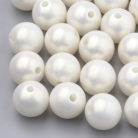 Spray Painted Style Acrylic Beads X-MACR-T010-8mm-08-1