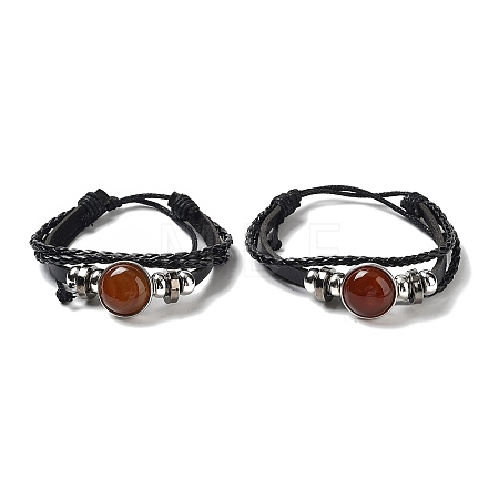 Natural Carnelian Multi-strand Bracelets BJEW-Q337-01D-1