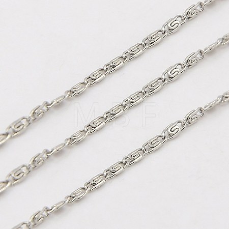 Tarnish Resistant 304 Stainless Steel Lumachina Chains CHS-K002-21C-1