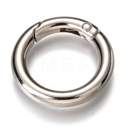 Zinc Alloy Spring Gate Rings PALLOY-C100-01P-08-1