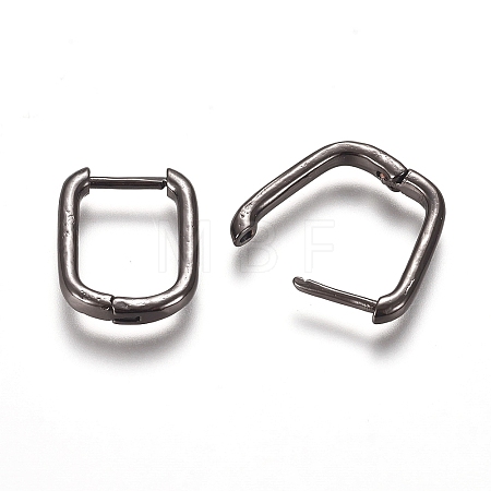Brass Huggie Hoop Earrings EJEW-L234-61-B-1