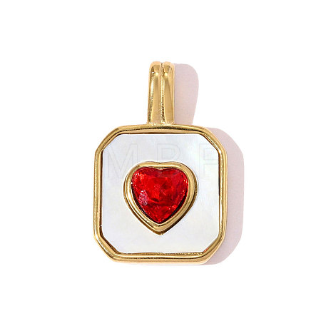 304 Stainless Steel Shell Pendants STAS-OY008-23G-1