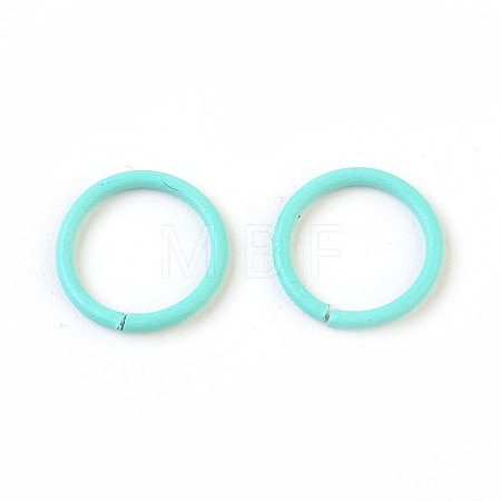 Spray Painted Iron Open Jump Rings IFIN-F149-B17-1