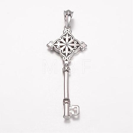 304 Stainless Steel Big Pendants STAS-D441-11AS-1