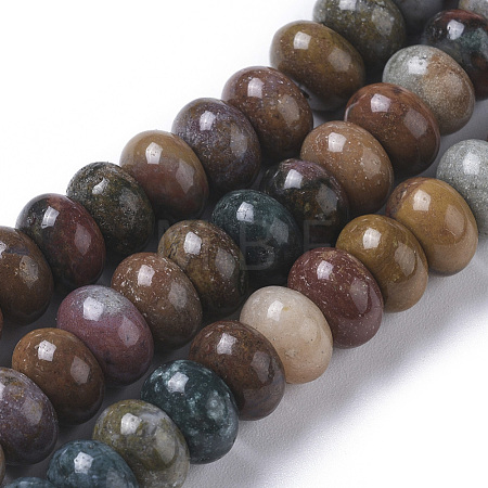 Natural Ocean Jasper Beads Strands G-F668-17-B-1