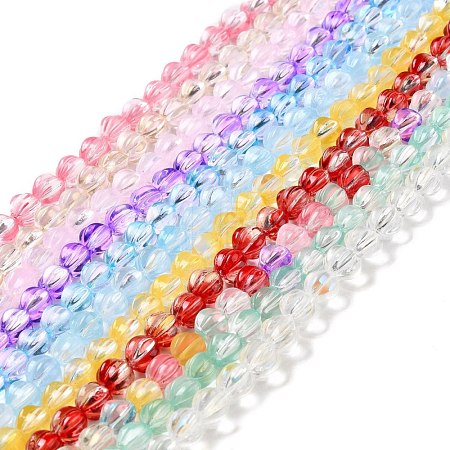 Transparent Glass Beads Strands GLAA-F114-02A-1