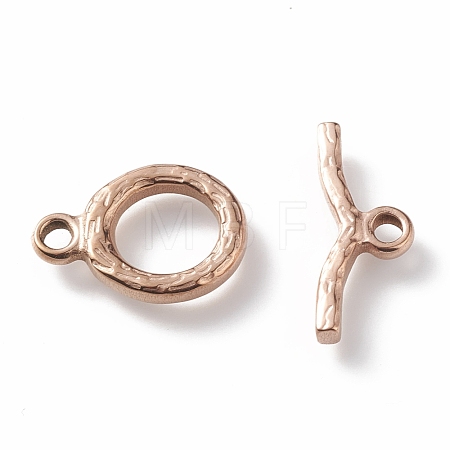 Ion Plating(IP) 304 Stainless Steel Toggle Clasps STAS-M279-02RG-1