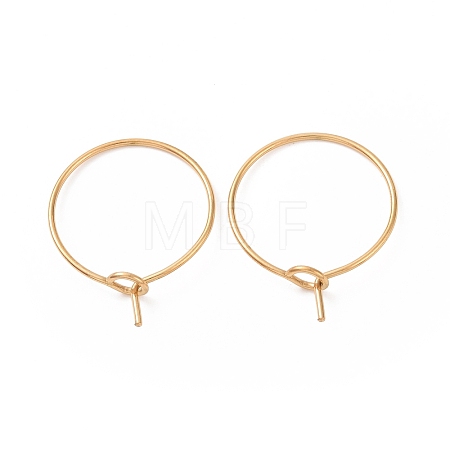 Ion Plating(IP) 316L Surgical Stainless Steel Hoop Earring Findings STAS-D164-03G-1