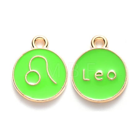 Alloy Enamel Pendants X-ENAM-S124-01A-06G-1