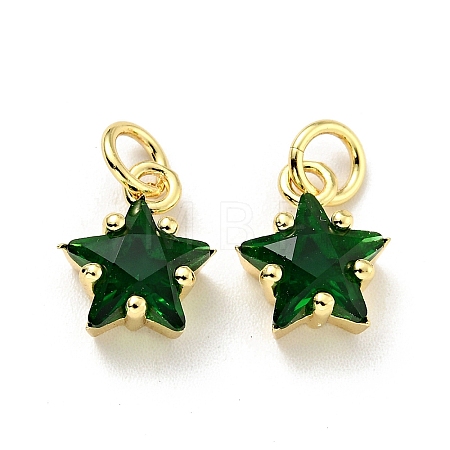 Eco-friendly Brass Micro Pave Cubic Zirconia Pendants LS-KK-D080-44G-04-1
