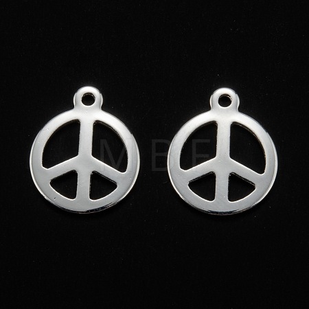 201 Stainless Steel Pendants STAS-O110-05S-1