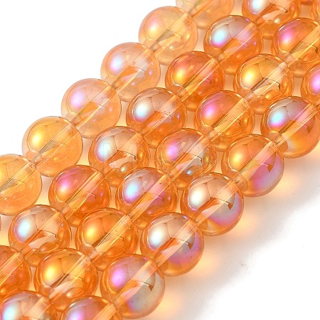 Transparent Electroplate Glass Beads Strands X-GLAA-T032-T8mm-C01-1