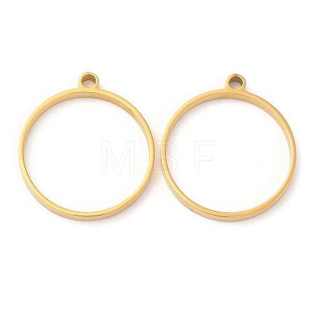 304 Stainless Steel Open Back Bezel Flat Round Pendants LS-STAS-Z040-04B-G-1