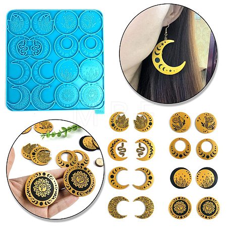 DIY Moon Pendant Silicone Molds DIY-A044-01B-1