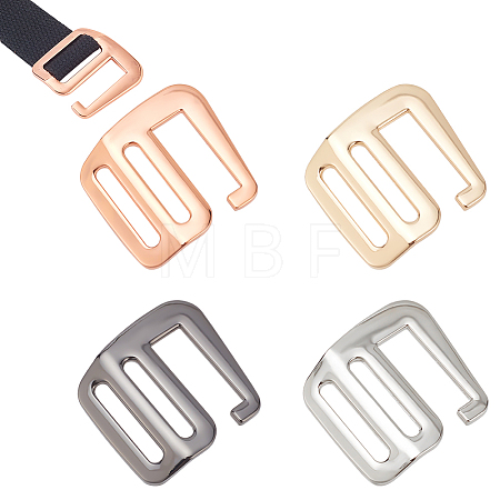 8Pcs 4 Style Alloy Slider Buckles FIND-WR0010-84-1