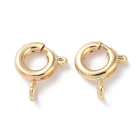Rack Plating Brass Spring Ring Clasps X-KK-F090-22LG-1