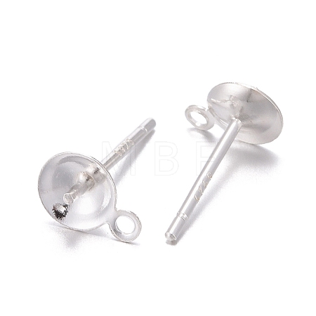 925 Sterling Silver Stud Earring Findings STER-T002-193S-1