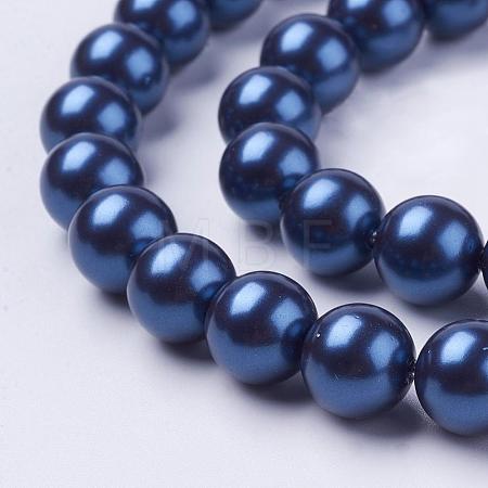 Shell Pearl Beads Strands BSHE-L035-10mm-I08-1