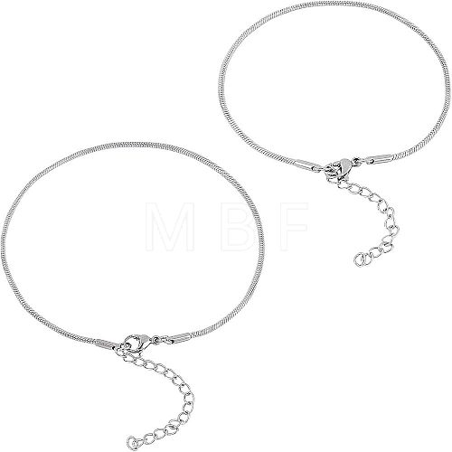 Unicraftale 304 Stainless Steel Snake Chain Bracelets STAS-UN0008-72P-1