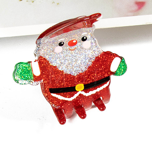 Christmas Glitter Acrylic Claw Hair Clips PW-WG53E0C-06-1