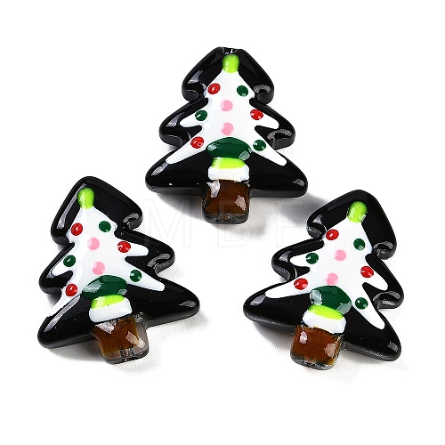 Christmas Theme Handmade Lampwork Beads LAMP-I027-07B-1