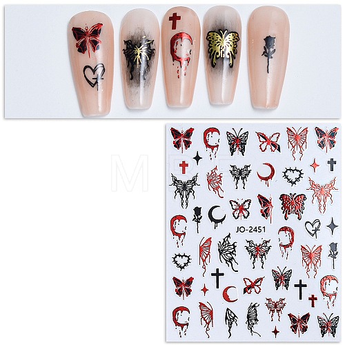 Butterfly Paper Nail Art Stickers PW-WG16398-10-1