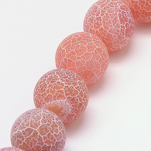 Natural Crackle Agate Beads Strands G-G055-8mm-11-1