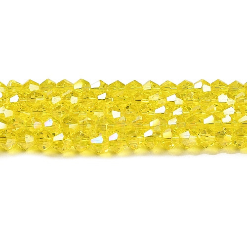 Transparent Electroplate Glass Beads Strands EGLA-A039-T3mm-B21-1