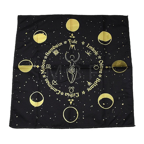 Polyester Peach Skin Tarot Tablecloth for Divination AJEW-D061-01A-1