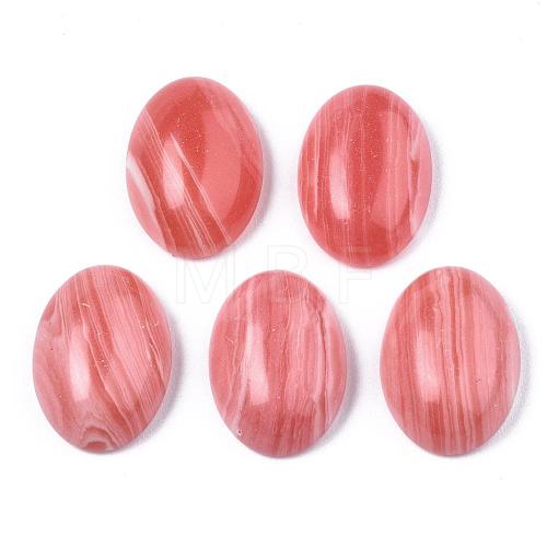 Synthetic Rhodochrosite Cabochons G-R415-14x10-15-1