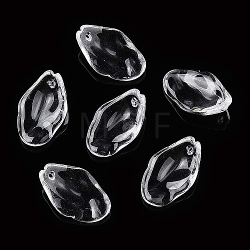Transparent Glass Petal Beads GLAA-N001-21-1