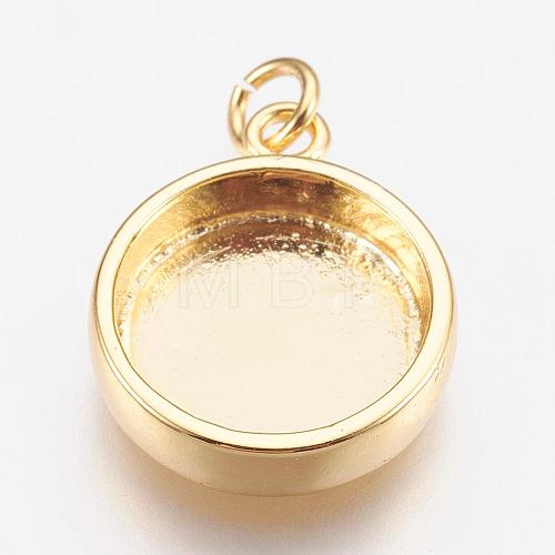 Brass Pendant Cabochon Settings KK-P146-06G-1