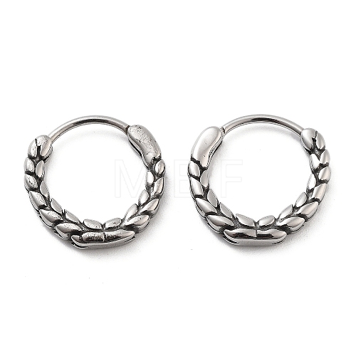 316 Surgical Stainless Steel Hoop Earrings for Women and Men EJEW-D096-15F-AS-1