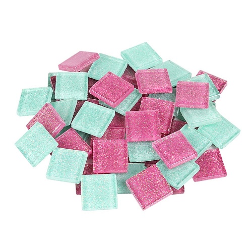 Square Transparent Glass Cabochons GLAA-TAC0007-18B-09-1