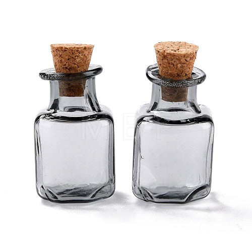 Square Glass Cork Bottles Ornament GLAA-D002-04A-1