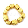 Electroplated Natural Pyrite Beads Strands G-F800-A01-2