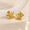 304 Stainless Steel Stud Earrings EJEW-D356-01G-2